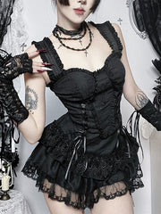 cutiekill-dark-spiderweb-jacquard-lace-up-cami-ah0903