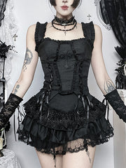 cutiekill-dark-spiderweb-jacquard-lace-up-cami-ah0903