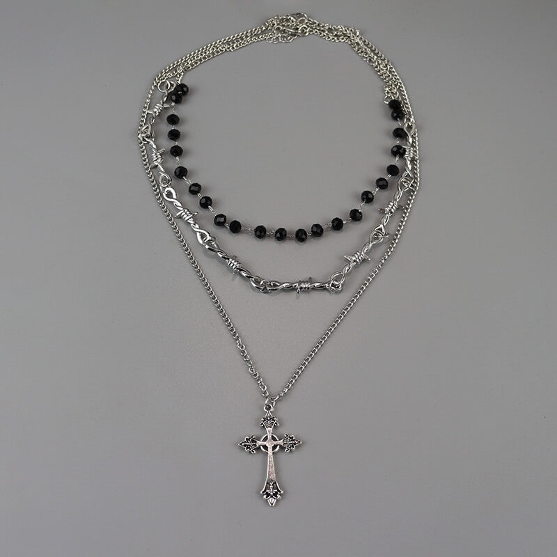 cutiekill-dark-sweet-layered-cross-multi-necklace-ah0816