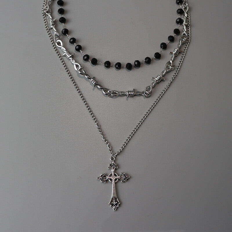 cutiekill-dark-sweet-layered-cross-multi-necklace-ah0816