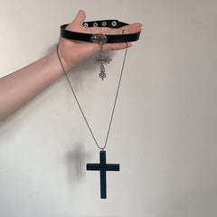 cutiekill-dark-y2k-cross-choker-necklace-ah0818