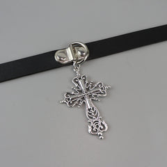 cutiekill-dark-y2k-cross-choker-necklace-ah0818