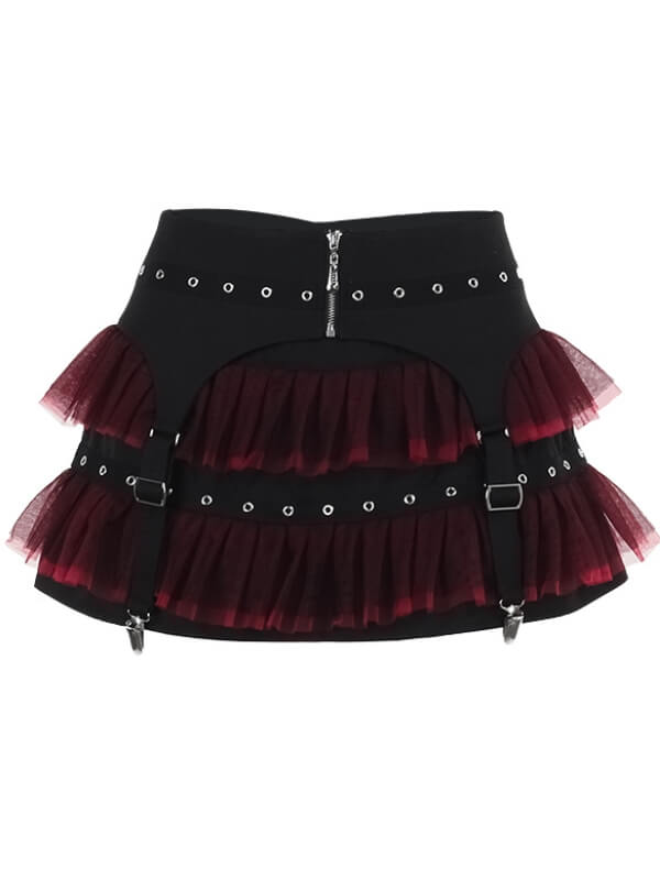 cutiekill-darkness-doll-lace-camisole-layered-skirt-ah0754