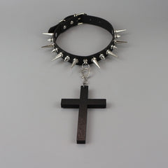 cutiekill-darkness-punk-studded-choker-with-cross-wood-acc003