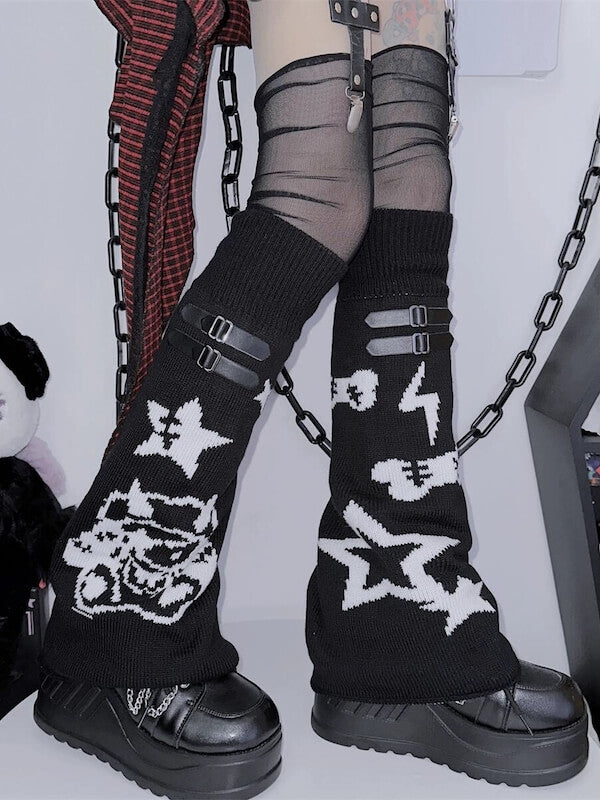 cutiekill-devil-star-buckle-leg-warmers-c0333