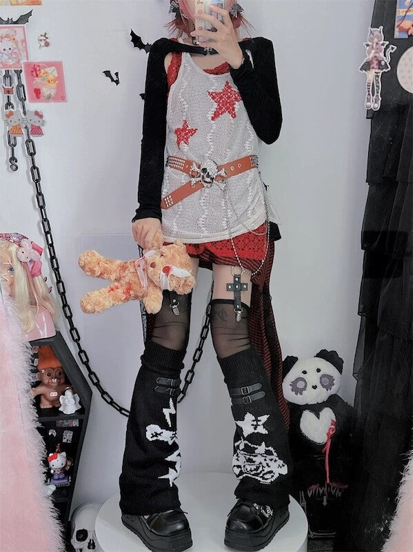 cutiekill-devil-star-buckle-leg-warmers-c0333