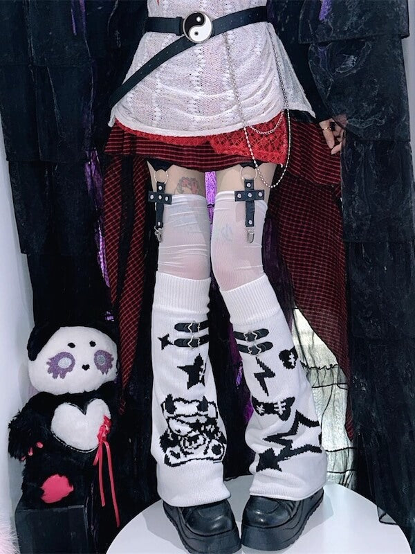 cutiekill-devil-star-buckle-leg-warmers-c0333