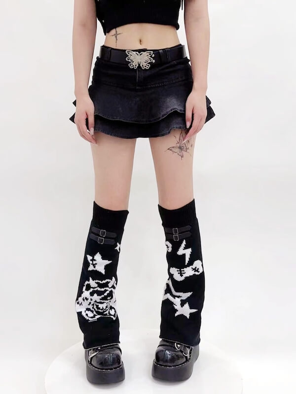 cutiekill-devil-star-buckle-leg-warmers-c0333