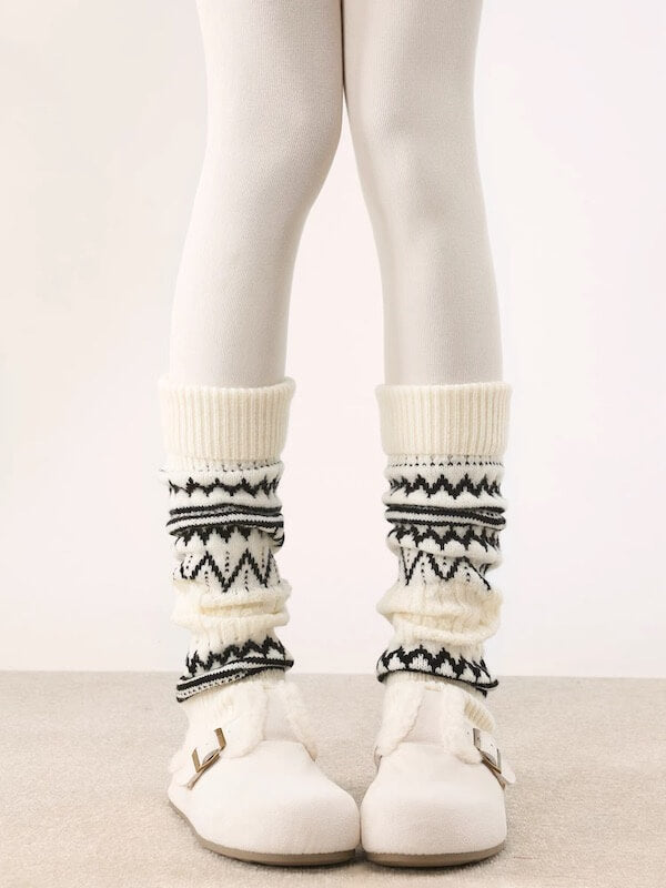 cutiekill-fair-isle-wavy-grain-warm-leg-warmers-c0526