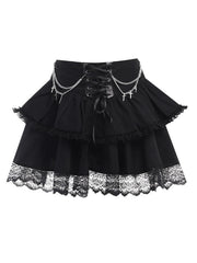 cutiekill-fairy-goth-floral-top-chains-skirt-ah0550