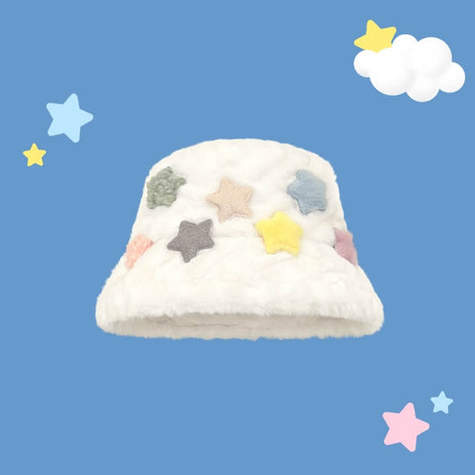 cutiekill-fluffy-stars-bucket-hat-c0340