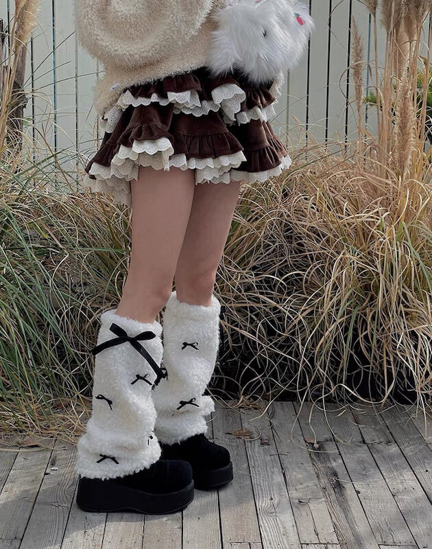 cutiekill-fluffy-sweet-bow-leg-warmers-c0379