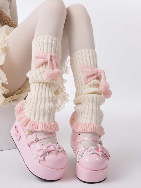 cutiekill-girly-bow-pompon-leg-warmers-c0204