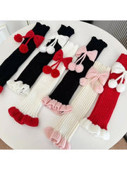 cutiekill-girly-bow-pompon-leg-warmers-c0204