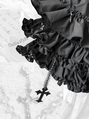 Girly doll ruffled cross bloomer skirt
