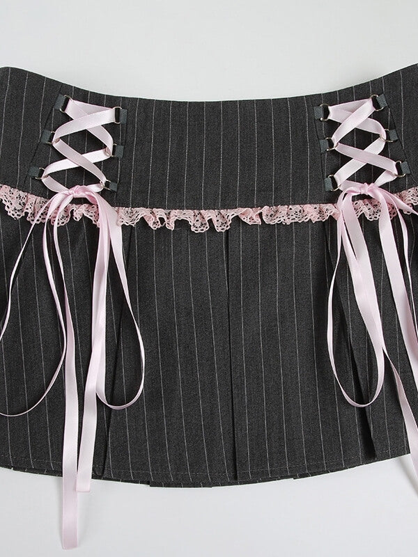 cutiekill-girly-pink-lace-up-ribbon-skirt-om0457
