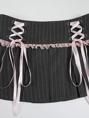 cutiekill-girly-pink-lace-up-ribbon-skirt-om0457
