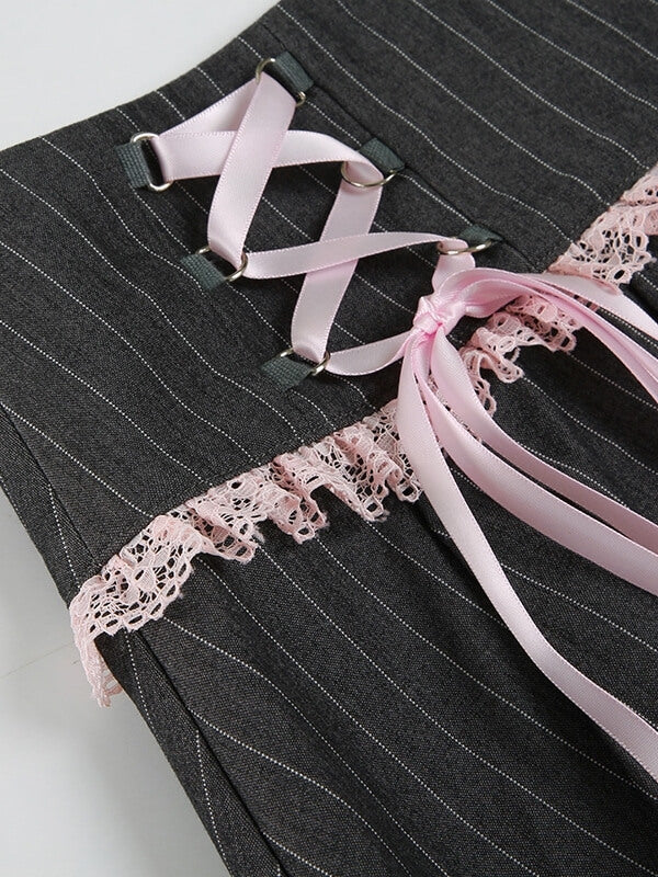 cutiekill-girly-pink-lace-up-ribbon-skirt-om0457