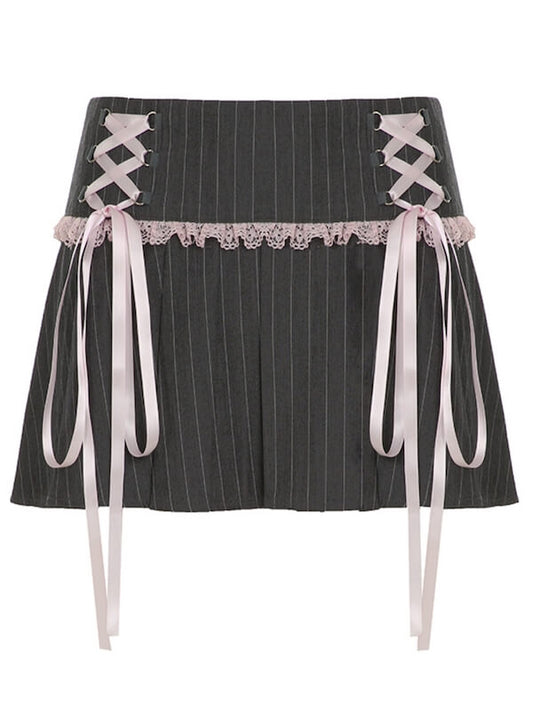 cutiekill-girly-pink-lace-up-ribbon-skirt-om0457