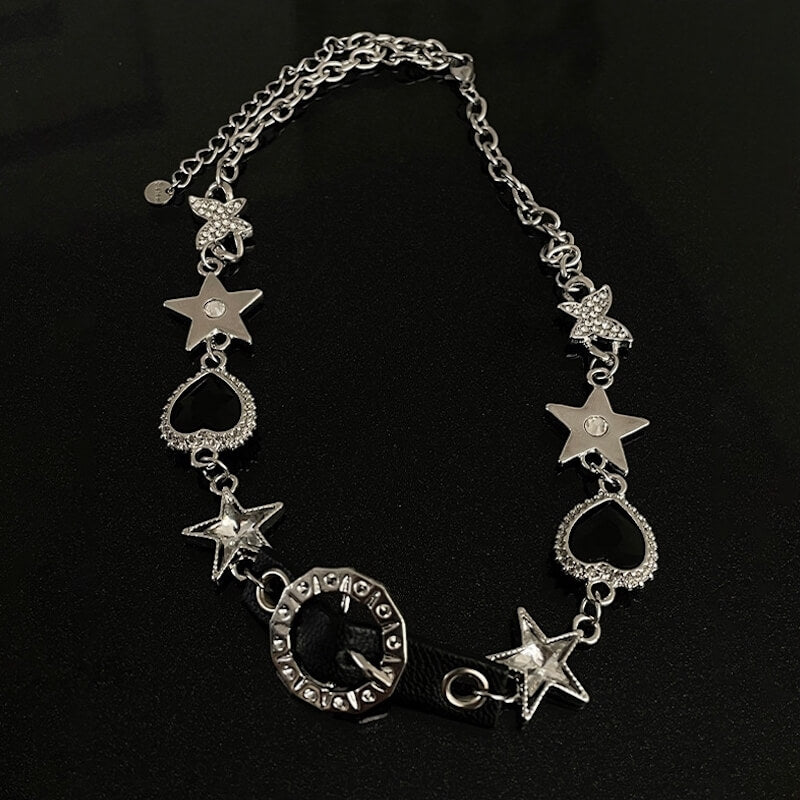 cutiekill-glittering-black-heart-necklace-ah0638