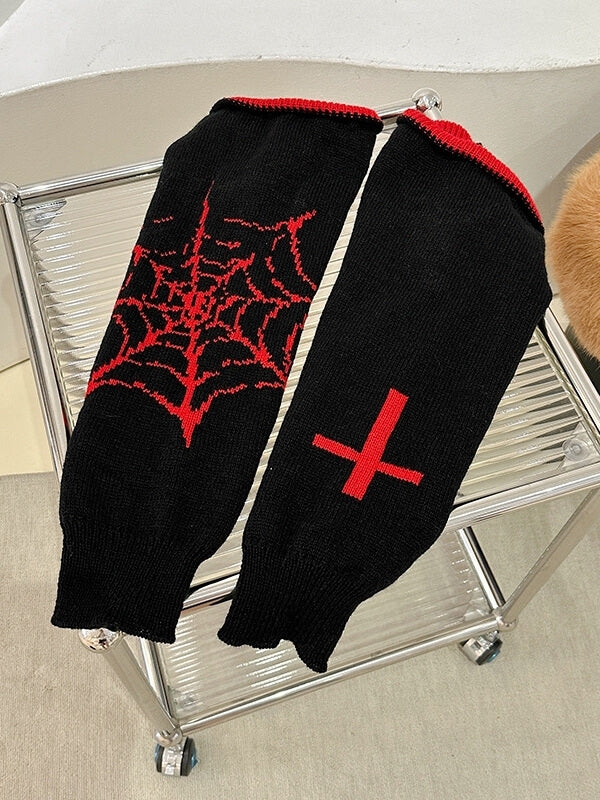 cutiekill-goth-y2k-spider-web-cross-leg-warmers-c0151-4
