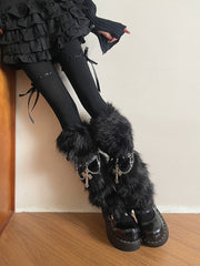 cutiekill-gothic-baroque-cross-studded-chain-furry-leg-warmers-c0505