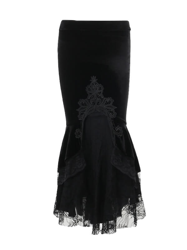 cutiekill-gothic-beauty-fishtail-skirt-ah0587