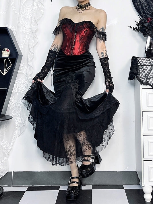 cutiekill-gothic-beauty-fishtail-skirt-ah0587