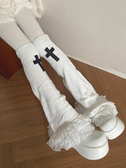 cutiekill-gothic-cross-lace-layered-flared-leg-warmers-c0517