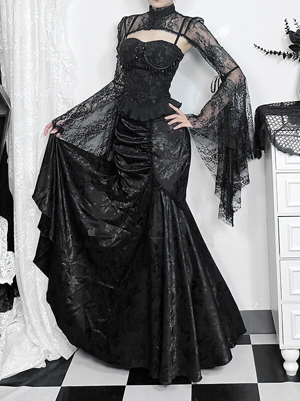 cutiekill-gothic-elegance-fishtail-skirt-ah0648