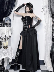 cutiekill-gothic-high-slit-alternative-skirt-ah0898