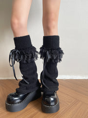 cutiekill-gothic-lace-triple-ruffle-knit-leg-warmers-c0514