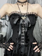 cutiekill-gothic-lolita-floral-mesh-tube-dress-ah0830