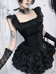cutiekill-gothic-rose-night-lace-up-top-and-skirt-ah0899