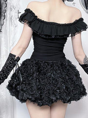 cutiekill-gothic-rose-night-lace-up-top-and-skirt-ah0899