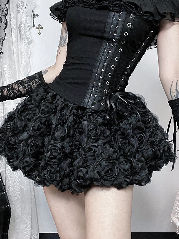 cutiekill-gothic-rose-night-lace-up-top-and-skirt-ah0899