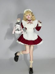 Gothic ruffle maid dress