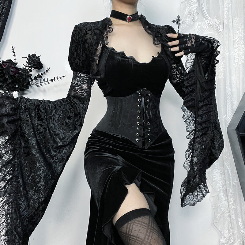 cutiekill-gothic-ruffle-slit-dress-ah0544