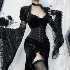 cutiekill-gothic-ruffle-slit-dress-ah0544