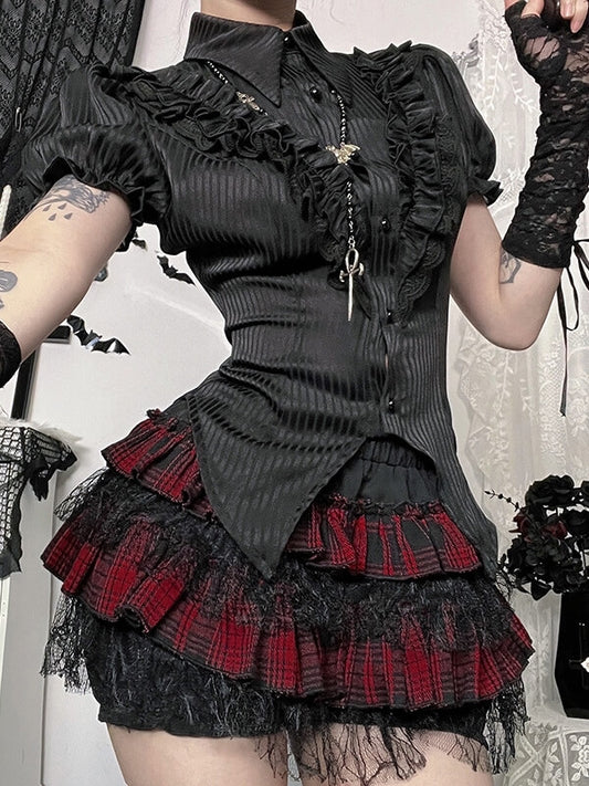cutiekill-gothic-spiderweb-lace-red-cake-skort-ah0836