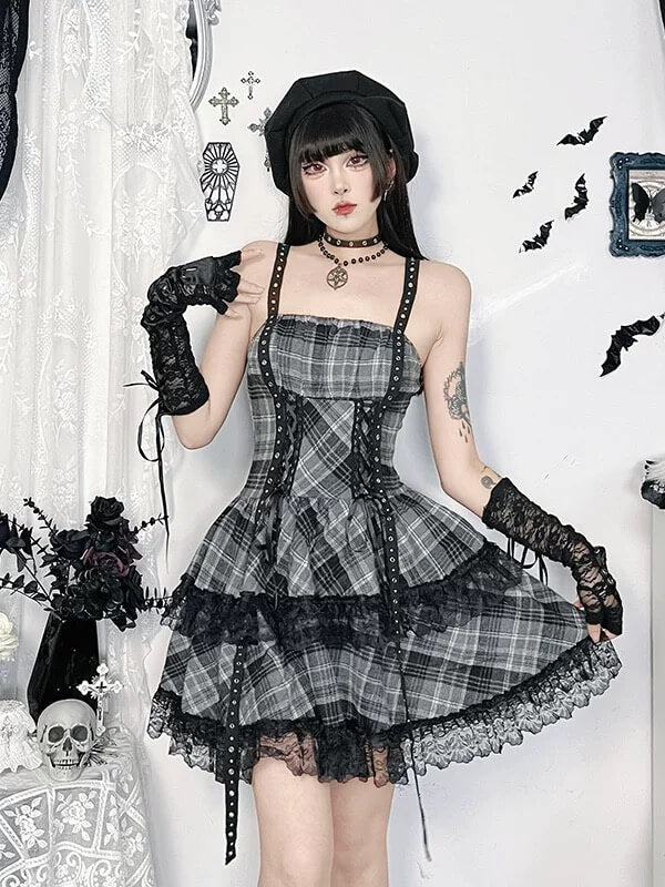 cutiekill-gothic-subculture-grey-plaid-punk-dress-ah0837