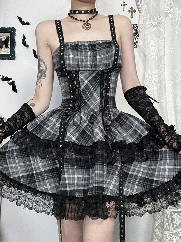 cutiekill-gothic-subculture-grey-plaid-punk-dress-ah0837