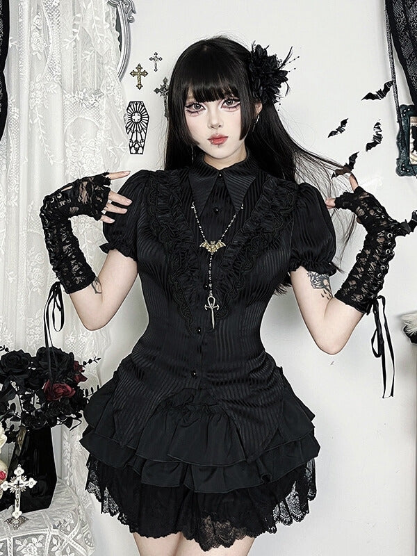 cutiekill-gothic-y2k-ruffled-blouse-ah0835