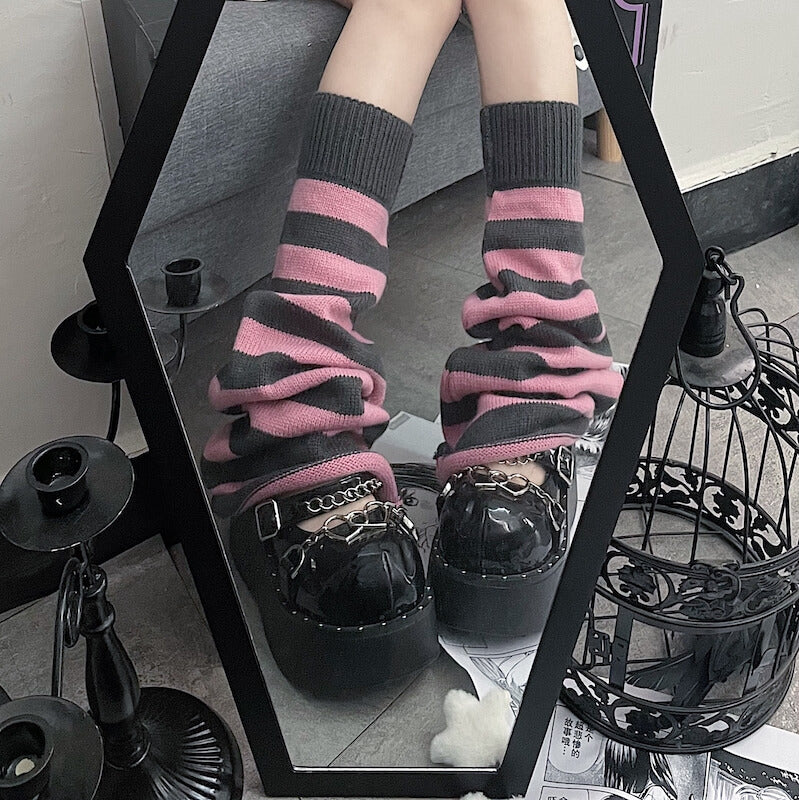 Grey pink y2k leg warmer – Cutiekill