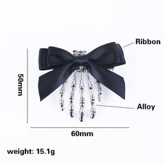 cutiekill-halloween-skull-black-bow-hair-pin-ah0046