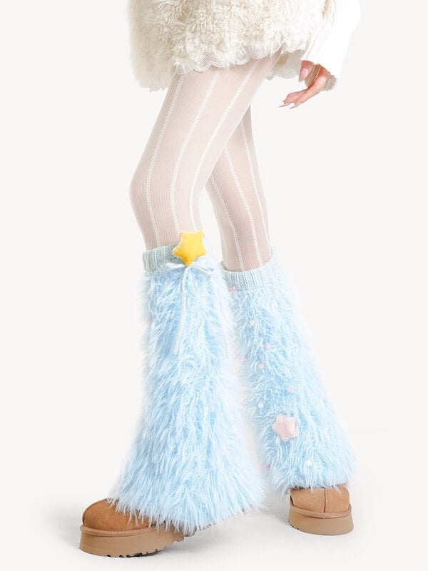 cutiekill-holiday-star-furry-leg-warmers-c0373