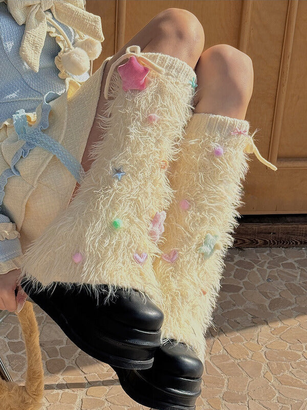 cutiekill-holiday-star-furry-leg-warmers-c0373