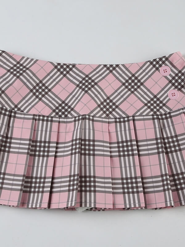 cutiekill-honey-pink-plaid-mini-skirt-om0455