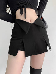    cutiekill-hot-girl-turnup-slit-skirt-om0253