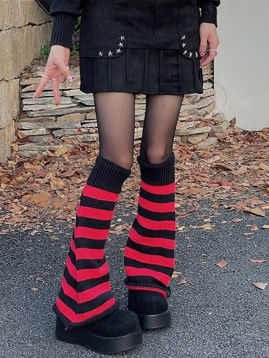 cutiekill-hot-girl-y2k-stripes-knit-leg-warmers-c0071